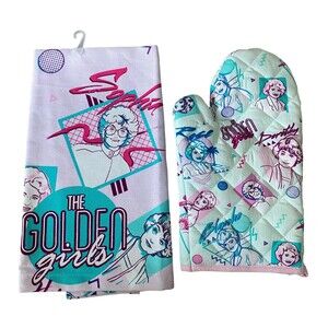 The Golden Girls Tea Towel Kitchen and Oven Mitt NEW